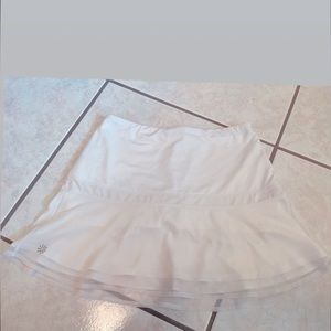 White Athleta Tennis Mini Skirt